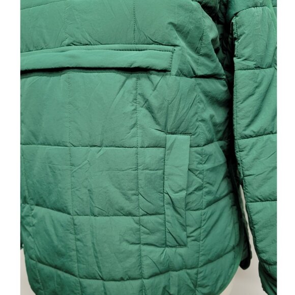 NEW Qulited Puffer Lightweight Pullover Hooded Green Coat XXL - Picture 7 of 12